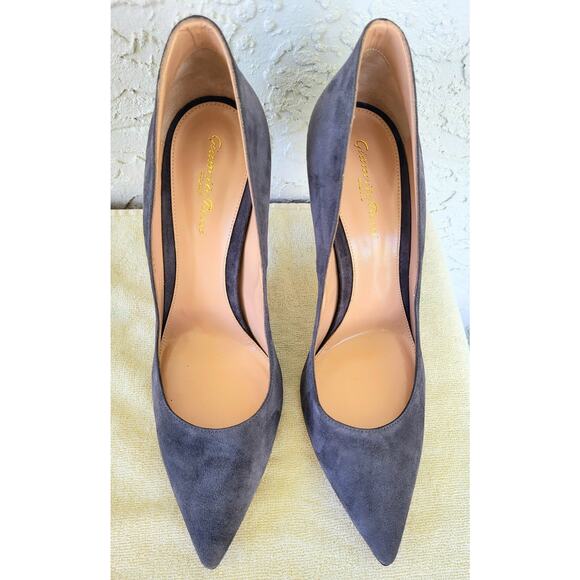 Gianvito Rossi Ellipsis Gray Suede $800 Pumps 105mm Heels NWOT EU 41 US 9 1/2 - Picture 16 of 16